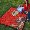 Attack On Titan Anime Premium Quilt - Merry Christmas Levi Ackerman Steal Gifts Quilt Blanket 9
