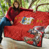Attack On Titan Anime Premium Quilt - Merry Christmas Levi Ackerman Steal Gifts Quilt Blanket 11