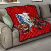 Attack On Titan Anime Premium Quilt - Merry Christmas Levi Ackerman Xmas Gifts Red Quilt Blanket 15