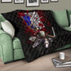 Attack On Titan Anime Premium Quilt - Mikasa Fighting Bloody Wings Of Freedom Symbol Quilt Blanket 17