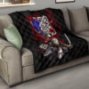 Attack On Titan Anime Premium Quilt - Mikasa Fighting Bloody Wings Of Freedom Symbol Quilt Blanket 15
