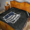 Attack On Titan Anime Premium Quilt - Wings Of Free Symbol Locked In Black Chains Quilt Blanket 19