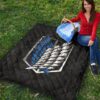 Attack On Titan Anime Premium Quilt - Wings Of Freedom Symbol Dark Artwork Quilt Blanket 9