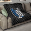 Attack On Titan Anime Premium Quilt - Wings Of Freedom Symbol Dark Artwork Quilt Blanket 15