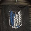 Attack On Titan Anime Premium Quilt - Wings Of Freedom Symbol Dark Artwork Quilt Blanket 7