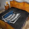 Attack On Titan Anime Premium Quilt - Wings Of Freedom Symbol Dark Artwork Quilt Blanket 19