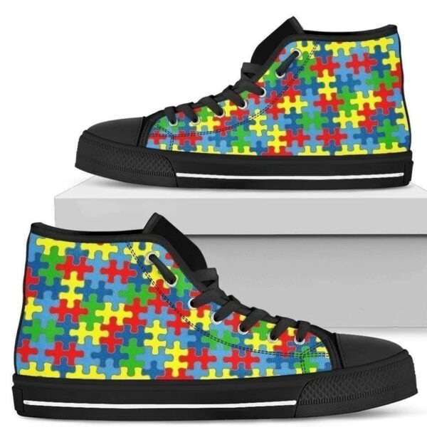 Autism Awareness Women High Top Shoes