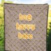 Bee Happy Babe Cute Tiny Patterns Premium Quilt Blanket 5