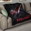 Berserk Anime Premium Quilt - Guts Armor Armadura With Sword Artwork Red Highlight Quilt Blanket 15