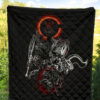 Berserk Anime Premium Quilt - Main Characters Dark Black Sun Artwork Quilt Blanket 5