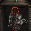 Berserk Anime Premium Quilt - Main Characters Dark Black Sun Artwork Quilt Blanket 7