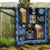 Blue Moon Quilt Blanket Funny Gift For Beer Lover 7