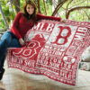 Boston Red Sox Quilt Blanket For Fan Gift Idea 11