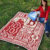 Boston Red Sox Quilt Blanket For Fan Gift Idea 9