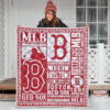 Boston Red Sox Quilt Blanket For Fan Gift Idea 3