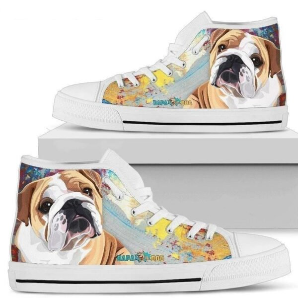 Bulldog Women High Top Shoes Funny Gift Dog Lover