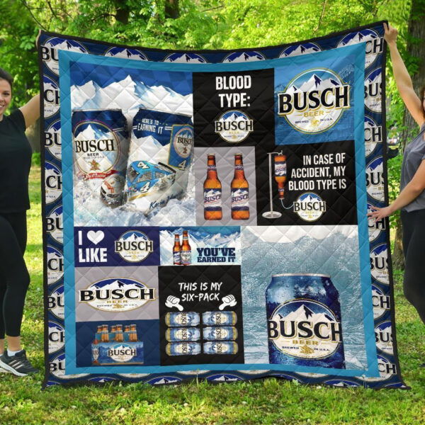 Busch Quilt Blanket Funny Gift Idea For Beer Lover