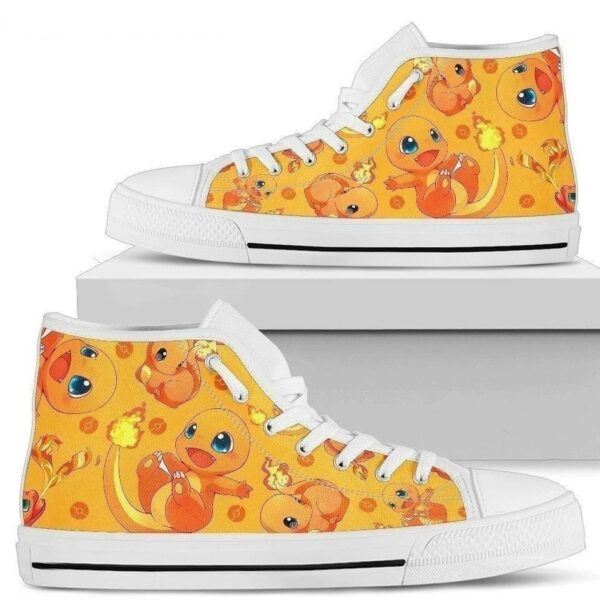 Charmander Shoes High Top For Poke Fan Gift Idea