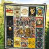 Cheers Drinking Beer Premium Quilt Blanket Hobby Home Decor Custom For Fans 3