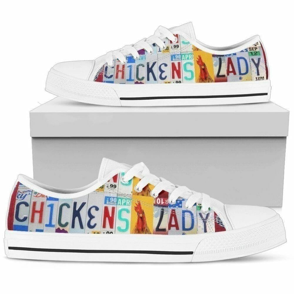 Chickens Lady Women Sneakers Style Farmer Girl Gift