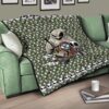 Christmas Premium Quilt | Chibi Jack And Sally With Villains Oogie Skull Patterns Quilt Blanket 17