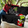 Christmas Premium Quilt | Grinch Love Merry Christmats Candy Cane And Bomb Quilt Blanket 11