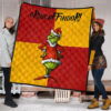 Christmas Premium Quilt | Grinchffindor Grinch Hogwarts Gryffindor Red Yellow Quilt Blanket 1