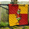 Christmas Premium Quilt | Grinchffindor Grinch Hogwarts Gryffindor Red Yellow Quilt Blanket 13