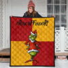 Christmas Premium Quilt | Grinchffindor Grinch Hogwarts Gryffindor Red Yellow Quilt Blanket 3