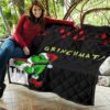 Christmas Premium Quilt | Grinchmat Grinch Stealing Xmas Artwork Quilt Blanket 11