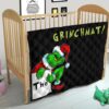 Christmas Premium Quilt | Grinchmat Grinch Stealing Xmas Artwork Quilt Blanket 21