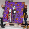 Christmas Premium Quilt | Jack And Sally Evil Pumpkin Patterns Quilt Blanket 1