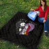 Christmas Premium Quilt - Jack And Sally Love Big Two Half Heart Quilt Blanket 9