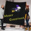 Christmas Premium Quilt | Merry Christmas Snoopy Witch Flying Broom Quilt Blanket 1