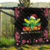 Christmas Premium Quilt | Merry Grinchmat Pumpkin Vegetables Pink Snowflake Quilt Blanket NA100403 13