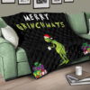 Christmas Premium Quilt | Merry Grinchmats Grumpy Grinch WIth Lights And Coffee Quilt Blanket 17