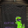 Christmas Premium Quilt | Reptar Wishes Green Dinosaur T-Rex Quilt Blanket 7