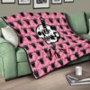 Christmas Premium Quilt | RIP Knife Through Skull Coffin Patterns Quilt Blanket 17