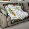 Christmas Premium Quilt | The Grinch Smile Standing Xmas Balls Quilt Blanket 15