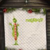 Christmas Premium Quilt | The Grinch Smile Standing Xmas Balls Quilt Blanket 7