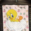 Christmas Premium Quilt | Tweety On The Cloud Sweet Xmas Patterns Quilt Blanket 7