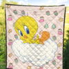 Christmas Premium Quilt | Tweety On The Cloud Sweet Xmas Patterns Quilt Blanket 5