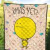 Christmas Premium Quilt | Walking Neutral Face Emoji Wonder Xmas Yet Quilt Blanket 5