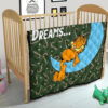 Christmas Premium Quilt | Xmas Dreams Garfield Sleeping On Moon Quilt Blanket 21