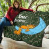 Christmas Premium Quilt | Xmas Dreams Garfield Sleeping On Moon Quilt Blanket 11