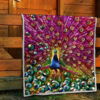 Colorful Peacock Quilt Blanket Gift For Peacock Lover 11