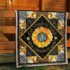 Colorful What a Wonderful World Sunflower Quilt Blanket Gift 11