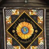 Colorful What a Wonderful World Sunflower Quilt Blanket Gift 3