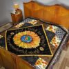 Colorful What a Wonderful World Sunflower Quilt Blanket Gift 21