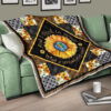 Colorful What a Wonderful World Sunflower Quilt Blanket Gift 17